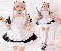 Vestido de empregada crossdresser yosuga no sora kasugano sora costplay figura