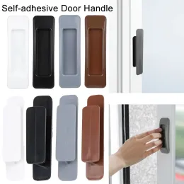 1Pair Paste Open Sliding Door Handles Furniture Knobs Interior Self-adhesive Plastic Cabinet Multi-purpose Wardrobe Pulls Safe