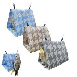 Попугай -треугольная птичья гнездо гнездо домашнее кровати среда обитания пещера, висящая палатка для Budgies Parakeet Cockatiels LoveBird