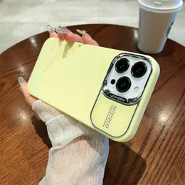 Kılıflar Apple Designer Telefon Kılıfı Tasarımcı İPhone Case 15 Pro Max 14 13 12 Arka Kapak Titanyum Gri Litchi Deri Floresan Yeşil Süt Sarı Doku