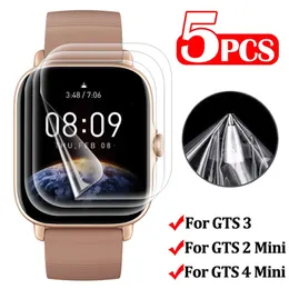 Huami Amazffit GTS 3/GTS2 미니/gts의 1-5pcs 하이드로 겔 필름 Amazfit GTS3 안티 스크래치 필름 용 미니 TPU 소프트 스크린 프로텍터