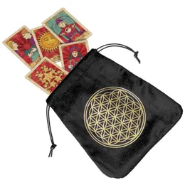 Tarot Cloth Bags Altar Tarots Pentacle Tarots Pouch Game Tablecloth Board Game Playing Card Mat Velvet Tarots Storage Bag