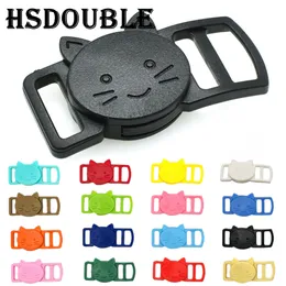 20pcs/Pack 3/8 "gemischte Farbkatze-Kunststoff-Plastik-Breakaway-Schnallen für Katzenkragen Paracord Gurtband BH-Kleidungsstückzubehör