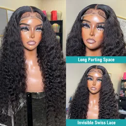 Melodie Deep Wave Frontal Wig Curly Human Hair Wig 34 -дюймовые кружевные парики для волос для женщин HD Water Wave Lace Front Wig