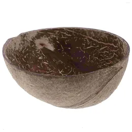 Servis uppsättningar Coconut Shell Bowl Creative Servering Home Round Salad Coconuts Container Rice Para Gelatina