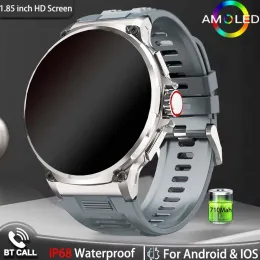 Tittar på nya mäns smartwatch HD Bluetooth -samtal 1.85 "Display Smartwatch 710 mAh stort batteri 400+ Dial Smartwatch för Huawei och Xiaomi