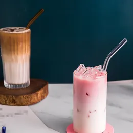 Reusable Glass Straws Set Multi-Color Glass Healthy Eco Friendly Drinking Straws for Cocktail Smoothie Milkshake