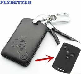 Äkta läder 4Button Smart Key Case -omslag för Renault ClioscenicMEGANEDUSTERSERSANDO CAR STYLING B L18095866713