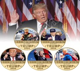 I WILL BE BACK REELECT TRUMP 2024 Coins Crafts US Presidential Election Accessories1407363