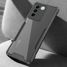 W przypadku Vivo V27Pro Case Clear Acryl ShockProof Coque Vivi V27 Pro V27E V 27 27V VIVOV27 E CZAS CZASU CAPA CAPA