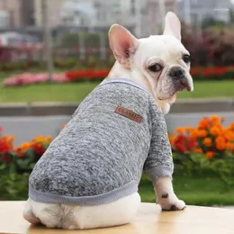 Hundekleidung Haustier Unterhemd Herbst und Winter Zweibeiniger gelegentlicher Polyester-Pullover kleiner mittelgroßer Hunde warmes Mantel