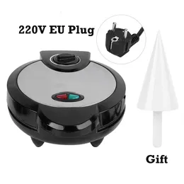 1200 W Mini Waffle Ice Cream Cream Maker 220V Wtyczka Elektryczna maszyna Spring Roll z nietopeczkowymi płytami śniadaniowymi