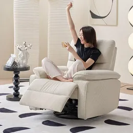 Moderna poltrona reclinabile multifunzionale ad alto rimbalzo spugna soggiorno singolo divano rotante a dondolo elettrico sedie da salotto