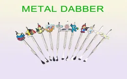 Металлическая труба Cartoon Cartoon Metal Dabber Glass Bongs Toolwater Tipe Dab Масличные аксессуары для стеклянного Bow8909722