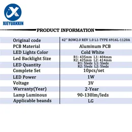 LG 42LN 42 ''Row2.0 REV 1.0 L1- 타입 6916L-1120A 42LA615V 42LA6200 42LN575R 42LA6134 42LN5758