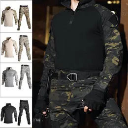 Taktyczne garnitury męskie mundury bojowe koszula i spodnie z kolanami z łokciami