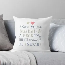 Pillow I Love You A Bushel And Peck & Hug Around The Neck Throw Christmas For Home Covers