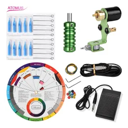 Supplies Kit de Tatouage Hines Maquina Tatuar Rotatory Tattoo Hine Pedal Rotary Set Kits Tools Tatoo Up Needle Tatuagem Proficional