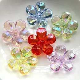 10PC Red Large Chiffon Fabric Flowers With Rhinestones - 3.2 Inch DIY Embellishments For Hair, Crafts, Decor