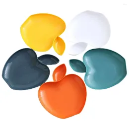 Plates 5 Pcs Dumpling Plate Jewelry Kitchen Supply Salad Storage Snack Fruit Simple Style Dishes Plastic Tableware