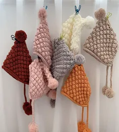 Bambini per bambini Big Pompon Cappello a maglia per bambini Giovani per capelli grandi per capelli Big Abbaccio per bambini Cappello per bambini Cappello per cuffie inverno auricolare A56156090895