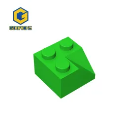 Gobricks 10pcs Moc Bricks 3046 2x245 градусов склона склона вогнутая угловая крыша кирпич.