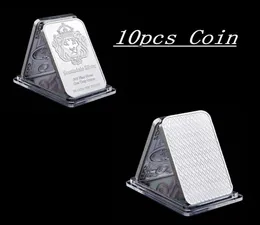 10pcs Scottsdale 999 Fine Silver One Troy Ounce Bars Bullion Craft in Gott Wir vertrauen 50 mm x 28 mm Bargot Abzeichen Dekoration Coin Bar3618648