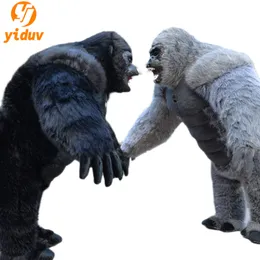 Uppblåsbar King Kong -kostym för vuxna Halloween Plush Furry Gorilla Mascot Cosplay Costumes Animal Venice Carnival Suit Fursuit