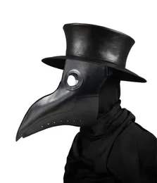 NOWA Plaga Doktor Maski z dziobem Maska Długa nos Cosplay Fancy Mask Gothic Retro Rock Skóra Halloweenowa maska ​​267v3434302