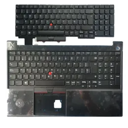 Keyboards New Spanish Keyboard For Lenovo ThinkPad E15 Gen 2 (Type 20T8 20T9 20TD 20TE) SP With Palmrest Upper Cover Black