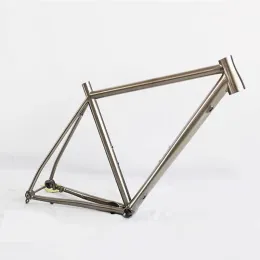 Titanium Kies Road Bike Frameset Frame Fork Drop -Lenkerstiel, Satteleigner Headsets Clamp, hintere Durchgangsachse durch