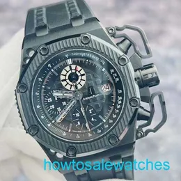 Männliche AP -Handgelenk Watch Royal Oak Offshore Serie 26165 Limitierte Ausgabe schwarzer Keramik -Titan -Material Seltener und guter Artikel