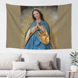 Coperte Virgin Mary Digital Printing Tapestry Wall Copertura Terina Sfondo Decorazione della stanza per camera Coperta sospesa