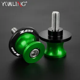 För Kawasaki Z650 Z 650 2016 2017 2018 2019 2020 2021 2022 8mm Motorcykeltillbehör Swingarm Spools Slider Bakstativskruvar