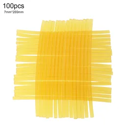 Tabanca 100pcs 7mmx200mm Şeffaf Sarı Güçlü Viskoz Sıcak Eritme Tabanca Tabancası Onarım Aksesuarları