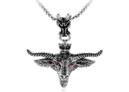 Naszyjniki wiszące Budrovky pentagram kozła Naszyjnik Amulet Sabbatyczne okultystyczne czerwone oko dla kobiet mężczyzn mody biżuterii Choker 6978343