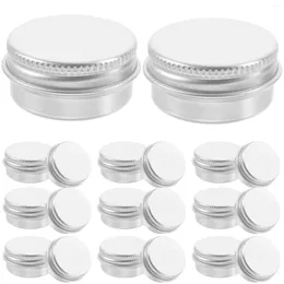 Aufbewahrung Flaschen 50 PCs runde Aluminiumbox -Reise Make -up Container Kosmetikhalter Lotion Probe Subcreme Kunststoffgläser mit Deckel