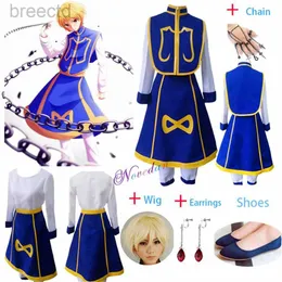 Anime Costumes Anime Manga Cosplay Costume Kurapika Chains Ring Earring Shirt Wig Halloween Christmas Party Suit Uniform 240411