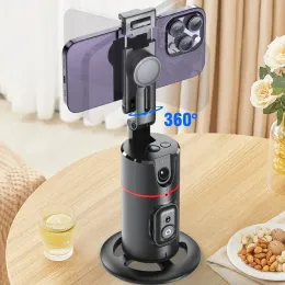 GIMBALS Auto Tracking Tripod 360 ° دوران التناوب مع التحكم عن بعد ، حامل هاتف Camera Stand للهاتف الذكي