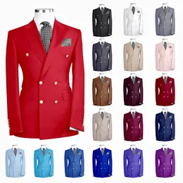 Tuxedos de casamento de terno masculino Cerimônia de lapela de lapela de lapela atingiu o noivo formal de desgaste de festas de aniversário ternos 2 peças fantasia Homme Mariage