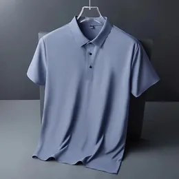 T-shirt a manica corta di seta corta resistente alle rughe di alta qualità MENS SUPPIO SEMPIO SIMPELLO CHUASTO CAUSO SOLIDO CHUAST TROP MEN UNI DEI