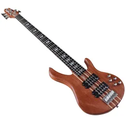 Кабели активная бас -гитара 43 -дюймовая 5 струна 24 лады Okoume Body Body Canada Maple Sece Electric Bass Guitar