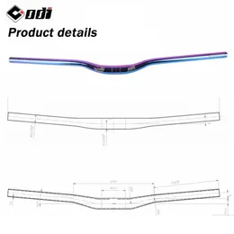 ODI 31.8mm bisiklet gideri yükselişi 90mm sap çubuğu 720/760/780mm ultralight mtb yükseltici çubuğu xc dh bisiklet kolu bisiklet parçaları