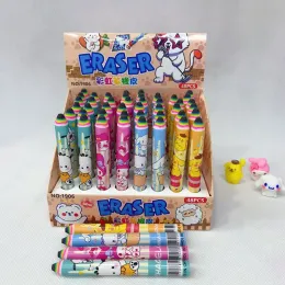 Eraser 48st Creative Cute Cute Rainbow Pen Eraser Cartoon Pochacco Cinnamoroll Melody Student Pencil Eraser School Stationera grossist