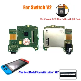 Original Replacement Game Card Slot Socket Reader Board with Earphone Headphone Jack Port for Nintend Switch V1/V2 Game Console