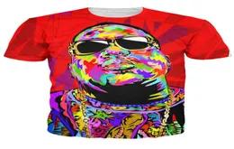 Bütün Kadın Erkekler 3D Biggie Shades Tshirt Notorious Bigbiggie Smalls Tişörtünün Etkili Rapçileri Tişört Üstü Yaz Stili T5534014