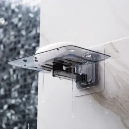 Portaposti senza perforazione a muro a doppio strato porta sapone spongevapge piatti da bagno accessori per autoadesivi di sapone