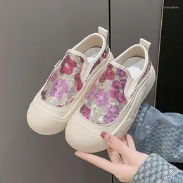 Sıradan Ayakkabı Bling Baskı Rastgele Platform Kadınlar Flats Loafers 2024 Yaz Açık Nefes Alabası Tasarımcı Zapatos Mujer Spor Ayakkabı