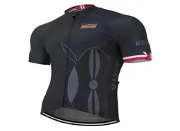 Racingjackor Kenya 2021 Team Summer Outdoor Black Cycling Jersey Cykel Wear Bike Road Mountain Race Tops Kläder Breattable6742808