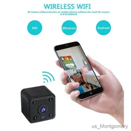 Webcams x6 mini câmera IP Wi-Fi Sports Câmera HD 1080p Vigilância de segurança sem fio Battery Night Vision Vision Smart Home Micro Cam